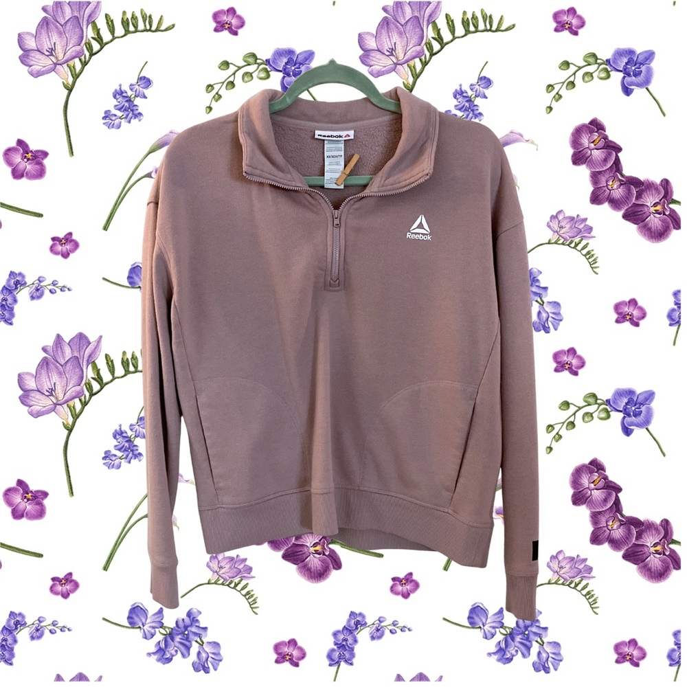 Reebok - Dusty Rose - Half-Zip Sweatshirt